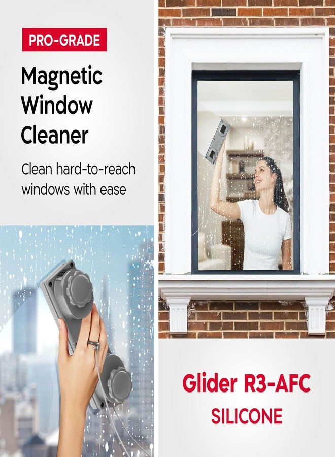Tyroler Bright Tools Tyroler Magnetic Window Cleaner Tool | The Silicone Glider R-3 AFC Fits Windows 0.2"-1.5" Thick | Double Sided Outside Window Cleaner Tool | Adjustable Control - Image 2